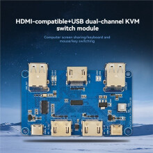 USB+-Kompatibles Dual-Port-KVM--Modul: 2 Computer Teilen Sich 1 Tastatur und Maus (4K@60Hz) mit USB-Hub