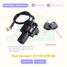 37100-04F00 Motorcycle Ignition Lock & Keys Kit for DR650SE 1996-2024
