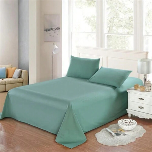 1 Piece Solid Fitted Sheet Mattress Protector Soft Breathable 90-180cm 1