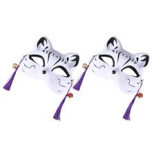 2 Stuks Kattenmaskers Half Gezicht Feest Cosplay