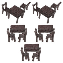 5 Set Mini Hars Meubels Voor Poppenhuis Stoelen Decoratie