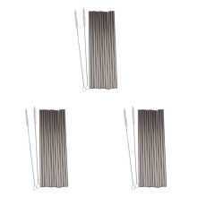Set of 36, Stainless Steel Straws, Reusable Metal Drinking Straws, Straight Straws + 6 Cleaning Brushes