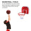 set kinderbasketballkorf hangend ijzer rood 6