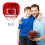 set kinderbasketballkorf hangend ijzer rood 8