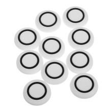 Car Bumper Rubber Wit 10 Stuks 1,1x1,1x0,2 Inch