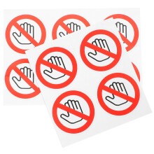 10St Machine Waarschuwingsstickers Do Not Touch Kleurig En Stevig