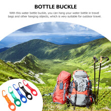 5St Aluminium Waterfles Haken Met Siliconen Ring Voor Backpack