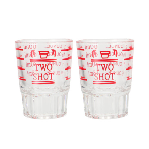 6Pièces Mesureurs En Verre Rouge Pour À