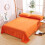 1 Piece Solid Fitted Sheet Mattress Protector Soft Breathable 90-180cm 2