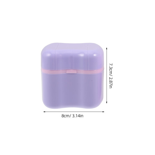 4Pièces Boîte De Nettoyage Dentier Compacte Couleurs Variées 1
