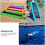 Draagbare Blauwe Nylon Zwemmat Opblaasbaar Drijvend Bed 5