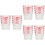 6Pièces Mesureurs En Verre Rouge Pour À 6