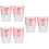 6Pièces Mesureurs En Verre Rouge Pour À 7