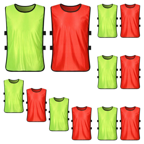 12 Volwassen Kinderen Voetbal Training Vest Mesh Maat S