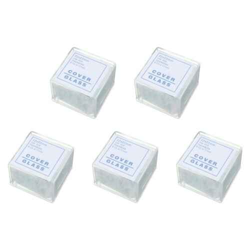 500Pcs Transparent Slides Coverslips Coverslides 22X22mm for Microscope