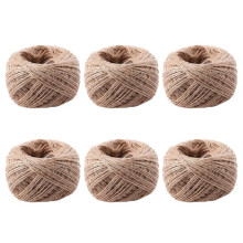 6Stück 100 Meter - Natuerliche Texturierte Hessische Jute Garn Schnur 1mm