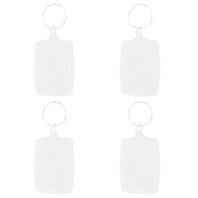 40Pcs Transparent Blank Insert Photo Picture Frame Key Ring Split Keychain