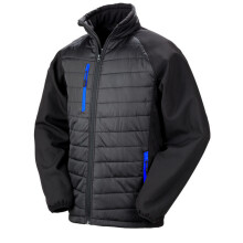 (4XL, Black/Royal Blue) Result Womens/Ladies Compass Soft Shell Jacket
