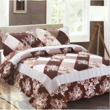 Couverture matelassée imprimée douce d'été 1 pièce pour lit double simple, dimensions : 190–260 cm / 240 * 260 cm.