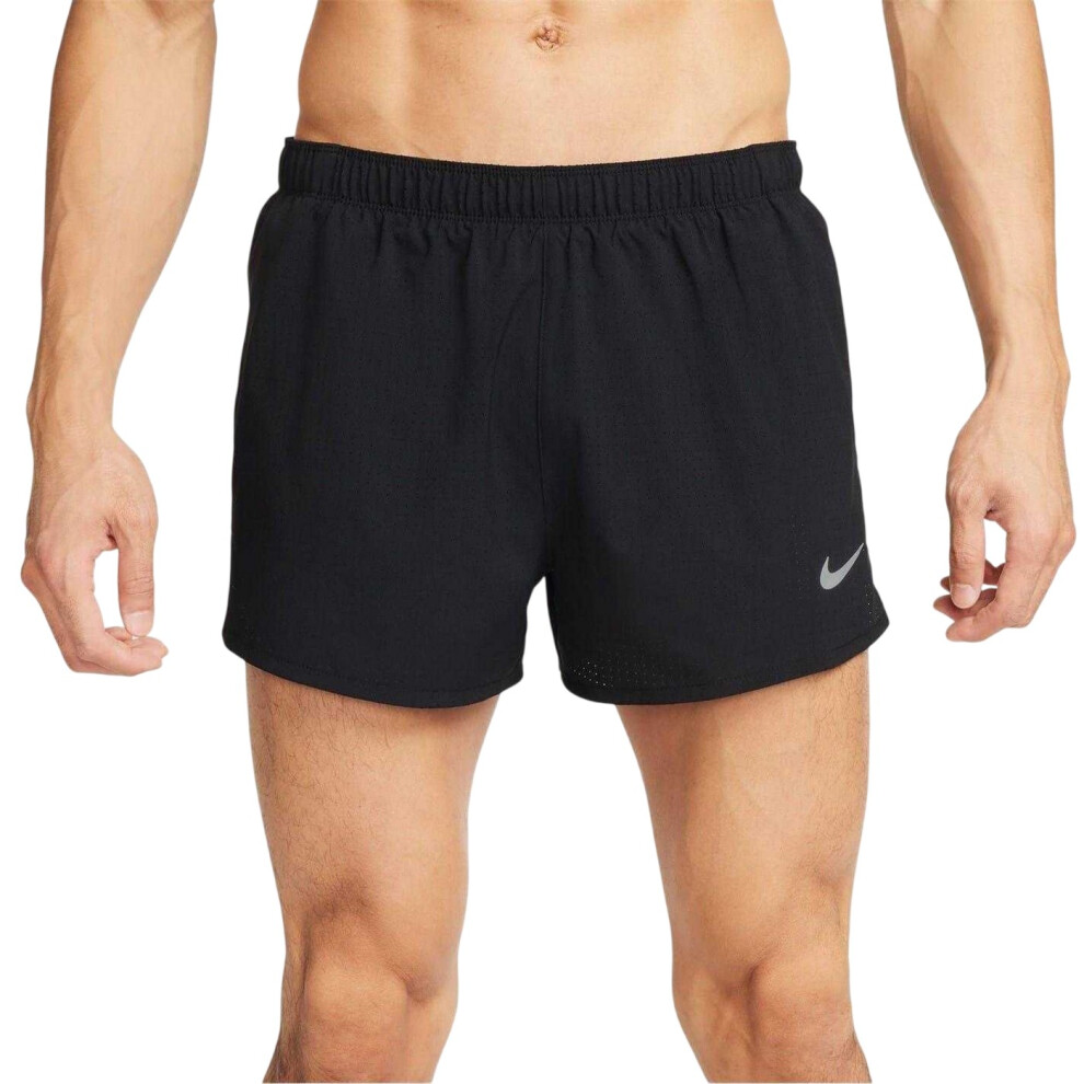 Nike (M, Black/Silver) Mens Running Shorts