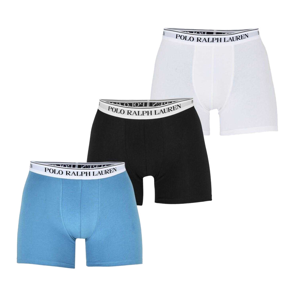 Ralph Lauren (Xl, Blue/White/Black) Mens Boxer Shorts (Pack Of 3)
