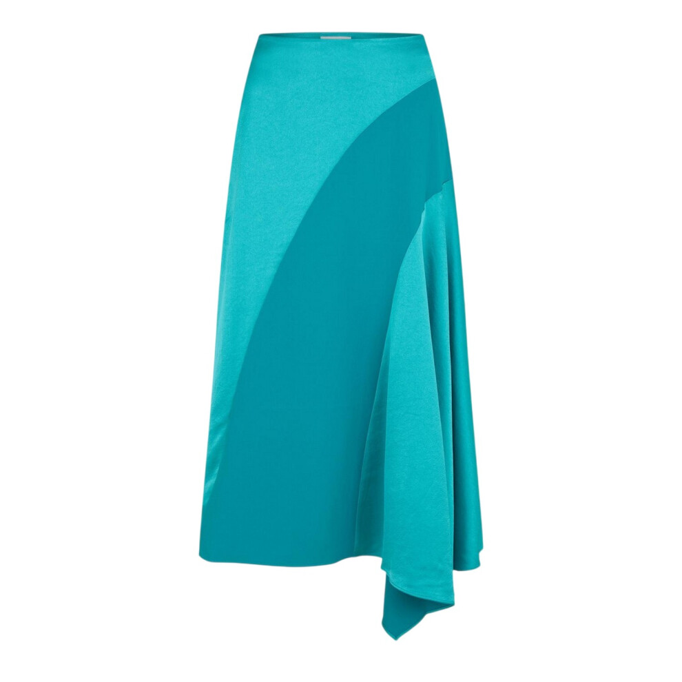 Ted Baker (6 Uk, Bright Green) Womens/Ladies Asymmetric Woven Midi Skirt