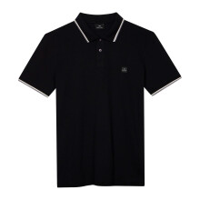 (S, Black) Paul Smith Mens Patch Cotton Logo Polo Shirt