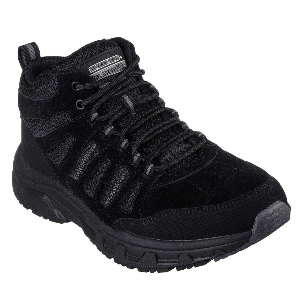 Skechers (6.5 Uk, Black) Mens Oak Canyon Suede Relaxed Fit Trainers
