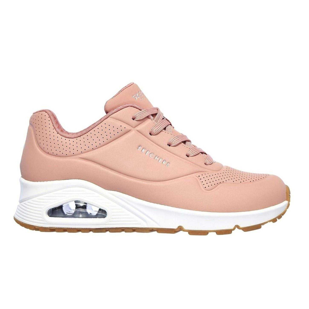 Skechers (7 Uk, Rose) Womens/Ladies Uno Stand On Air Wedge Trainers
