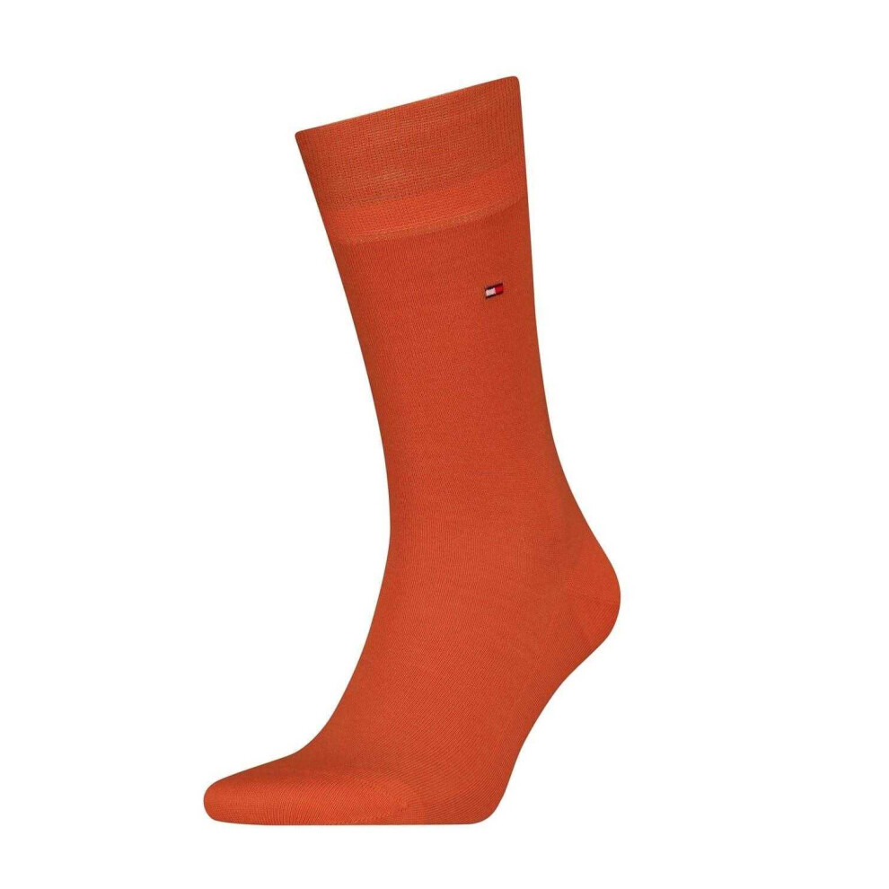 Tommy Hilfiger (8.5 Uk-9.5 Uk, Orange) Mens Crew Socks