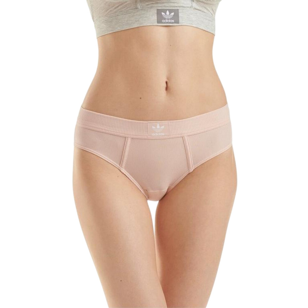 Adidas (14 Uk, Peach Whip) Womens/Ladies Ribbed High Waist Briefs