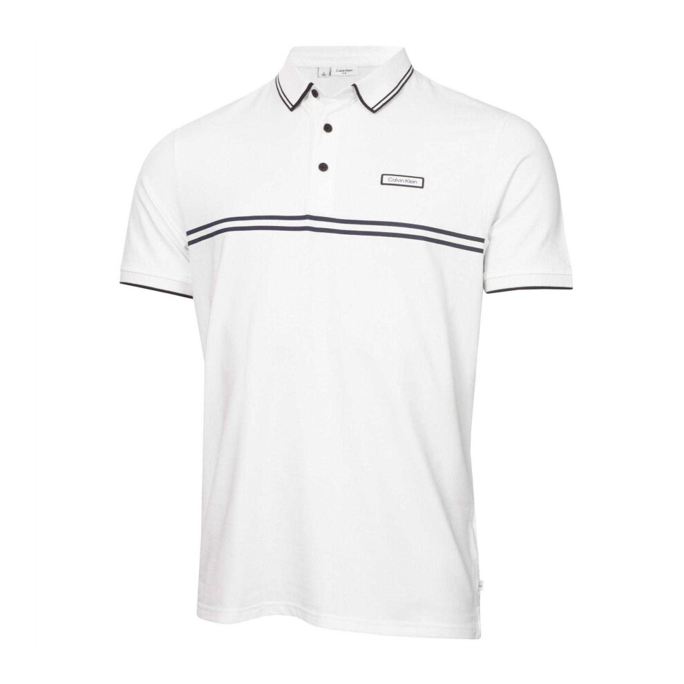 Calvin Klein (Xxl, White) Mens Performance Short-Sleeved Polo Shirt