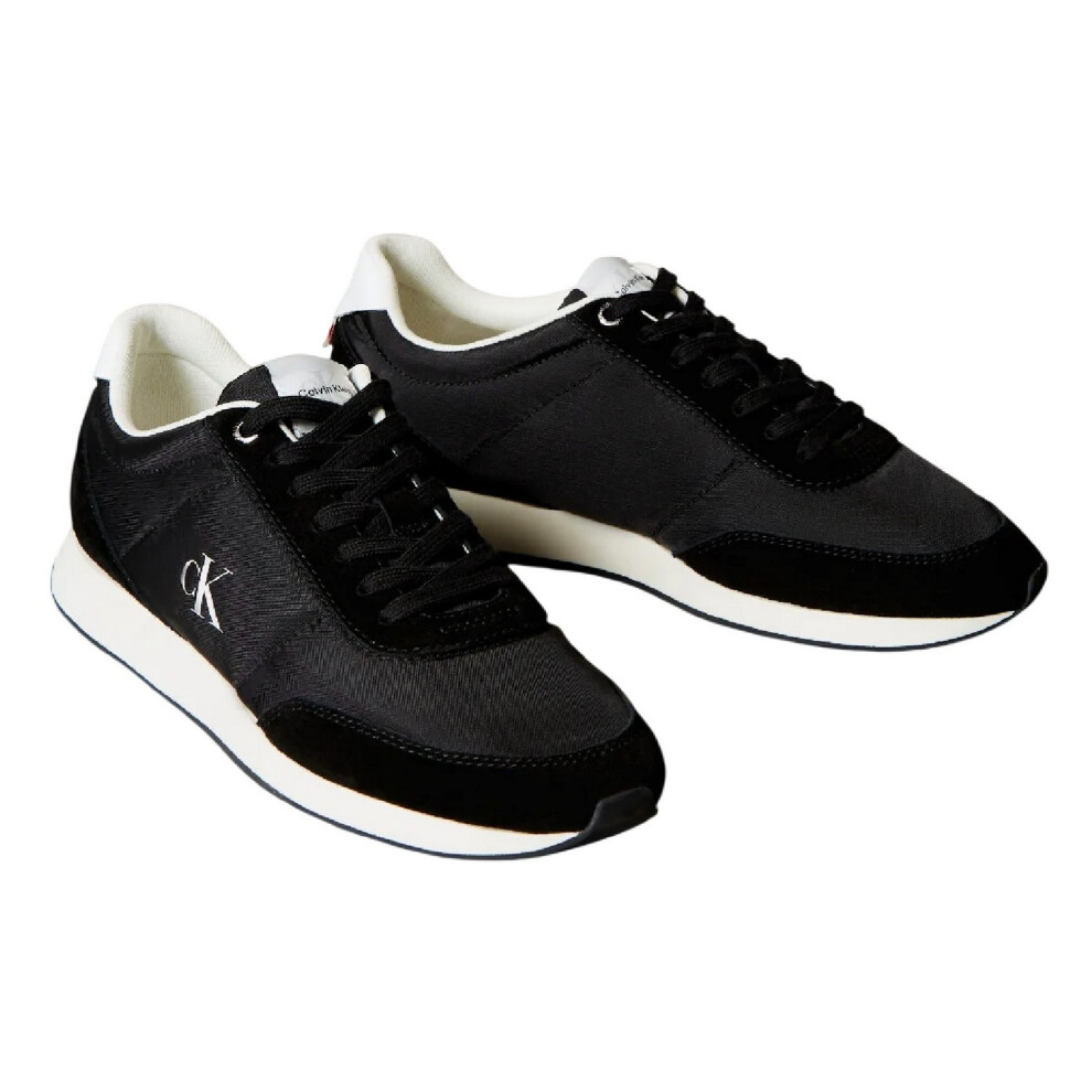 Calvin Klein (8 Uk, Triple Black) Mens Retro Flat Trainers