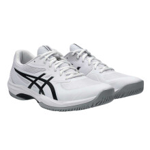 (7 UK, White/Black) Asics Mens Game FF Logo Tennis Shoes