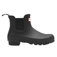 (4 UK, Black) Hunter Womens/Ladies Original Waterproof Block Heel Chelsea Boots
