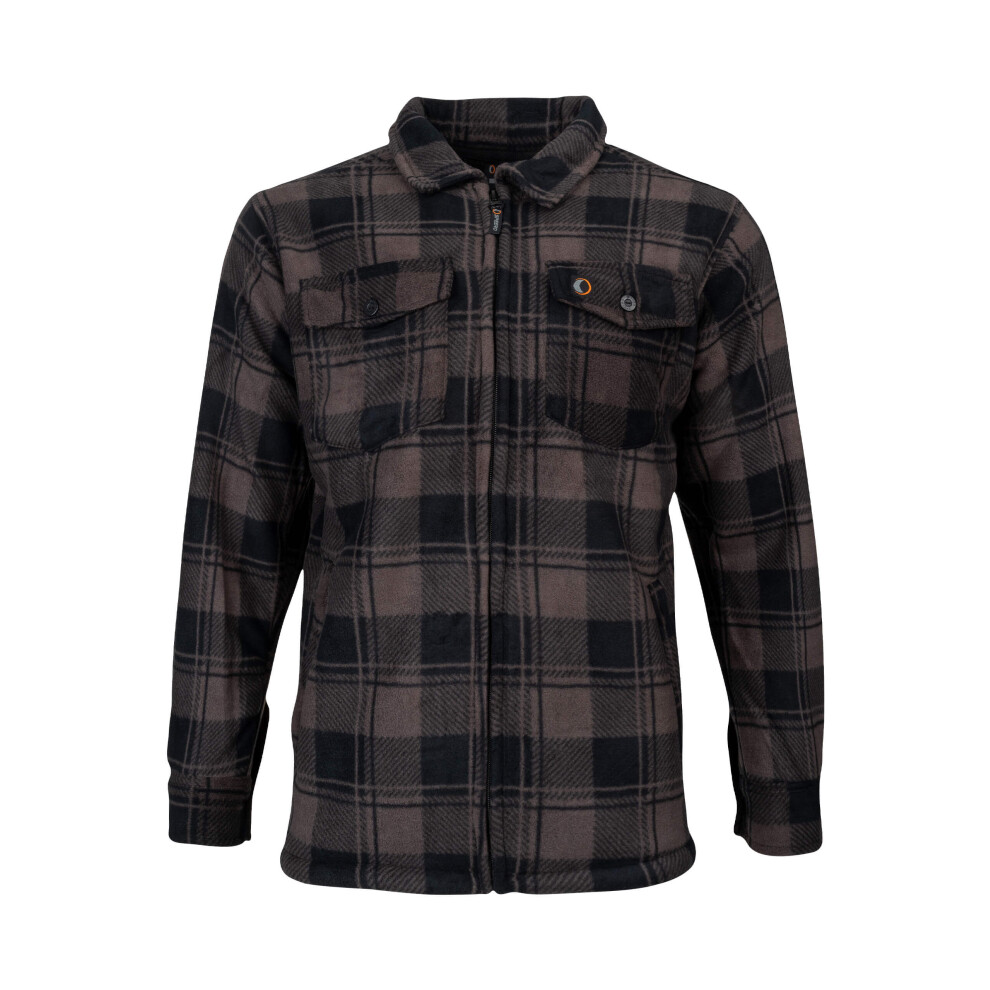 Speero Sherpa Fleece Lined Shirt Men Brown 3X-Large