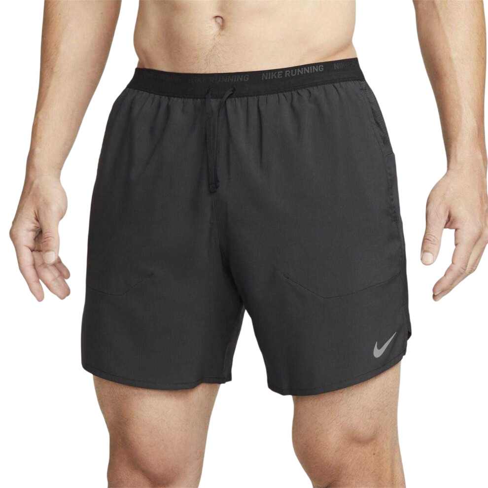 Nike (Xxl, Black/Silver) Mens Stride Running Shorts