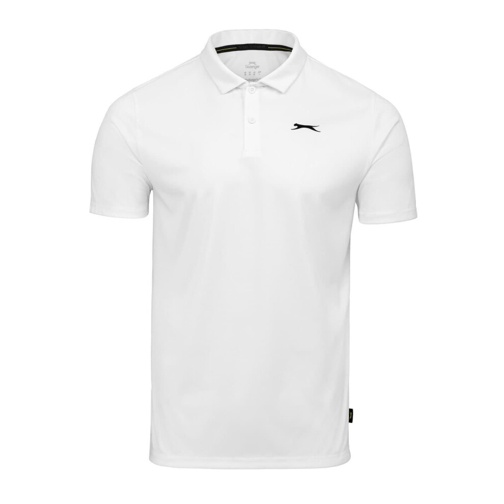 Slazenger (L, White) Mens Polo Shirt