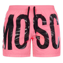 (XL, Pink) Moschino Mens Logo Swim Shorts