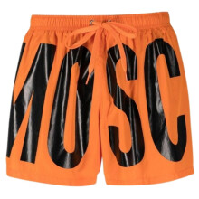(XS, Orange) Moschino Mens Logo Swim Shorts