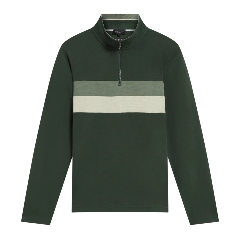 Ted Baker (Xl, Green) Mens Quarter Zip Fleece Top