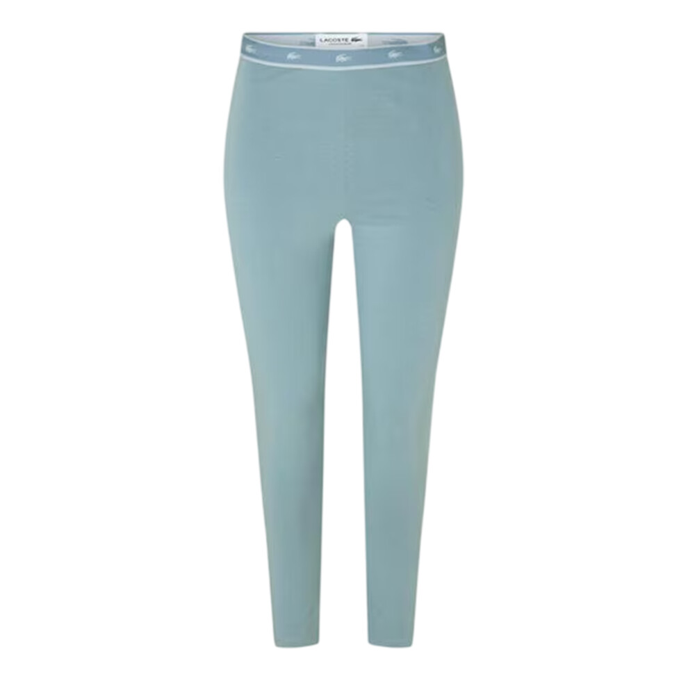 Lacoste (14 Uk, Alloy) Womens/Ladies Elasticated Crocodile Print Slim Leggings