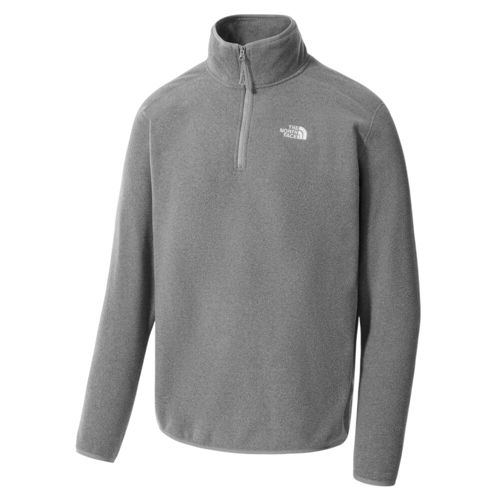 The North Face (M, Mid Grey) Mens Glacier Fleece Quarter Zip Sweatshirt