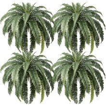 Helecho de Boston Artificial 120x80 cm Set de 4 PIEZAS Decoración Realista — plantas interior, decoración vegetal