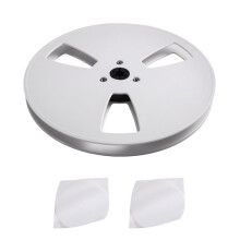 7 Inch 3 Holes Empty Tape Reel for ReVox Studer Recording Takeup Reel NAB-Hub Replacement with 2 Spacers White