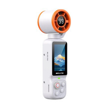 Cámara Gimbal 2 en 1 1080P con Ventilador de Enfriamiento, Cámara de Bolsillo Portátil de 180 Rotatable, Cámara de Acción HD Vlog 32G B