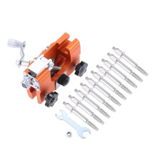 Portable Chainsaw Sharpener Kit with Hand Crank and 10 Sharpening Heads for Sharpening Blades