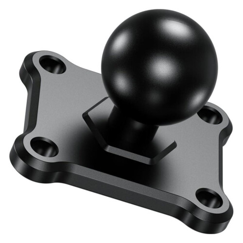 1''  Mount Base with 4-Hole AMPS Square Plate Rubber  Compatible with 1 Inch  Double Socket Arm