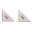2Pcs 30CM Drawing Triangle Ruler Multi-Function Drawing Design Ruler with Handle Protractor Measurement Ruler Stationery 1