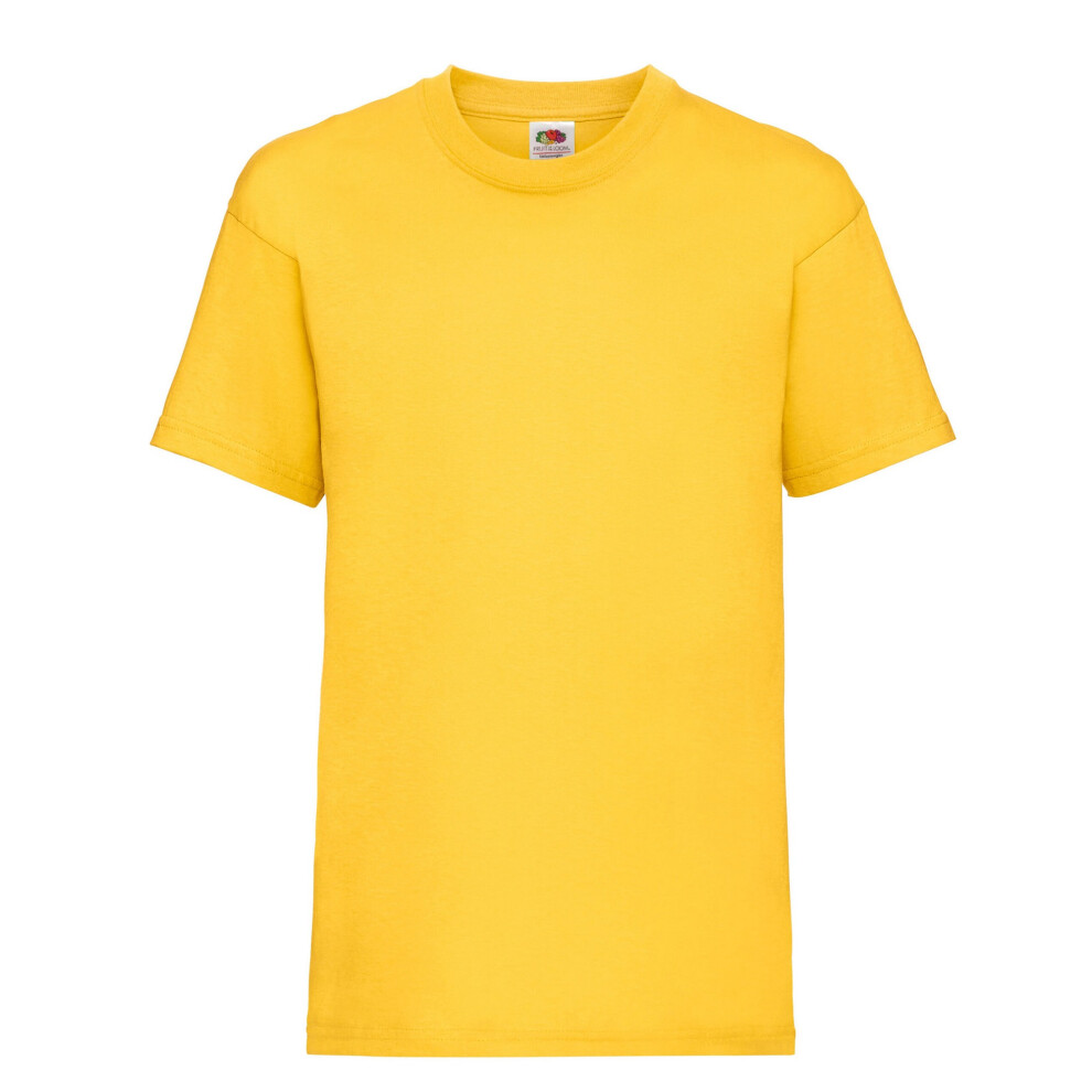 Fruit Of The Loom (12-13 Years, Yellow) Childrens/Kids Value T-Shirt